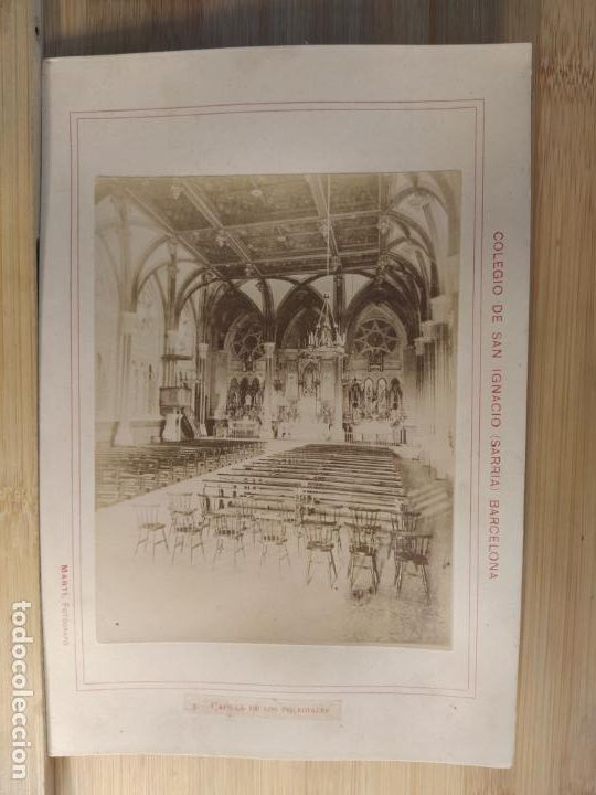 Antique Photography: BARCELONA-SARRIA-COLEGIO DE SAN IGNACIO-CAPILLA COLEGIALES-FOTOGRAFIA ANTIGUA-VER FOTOS-(K-10.755)