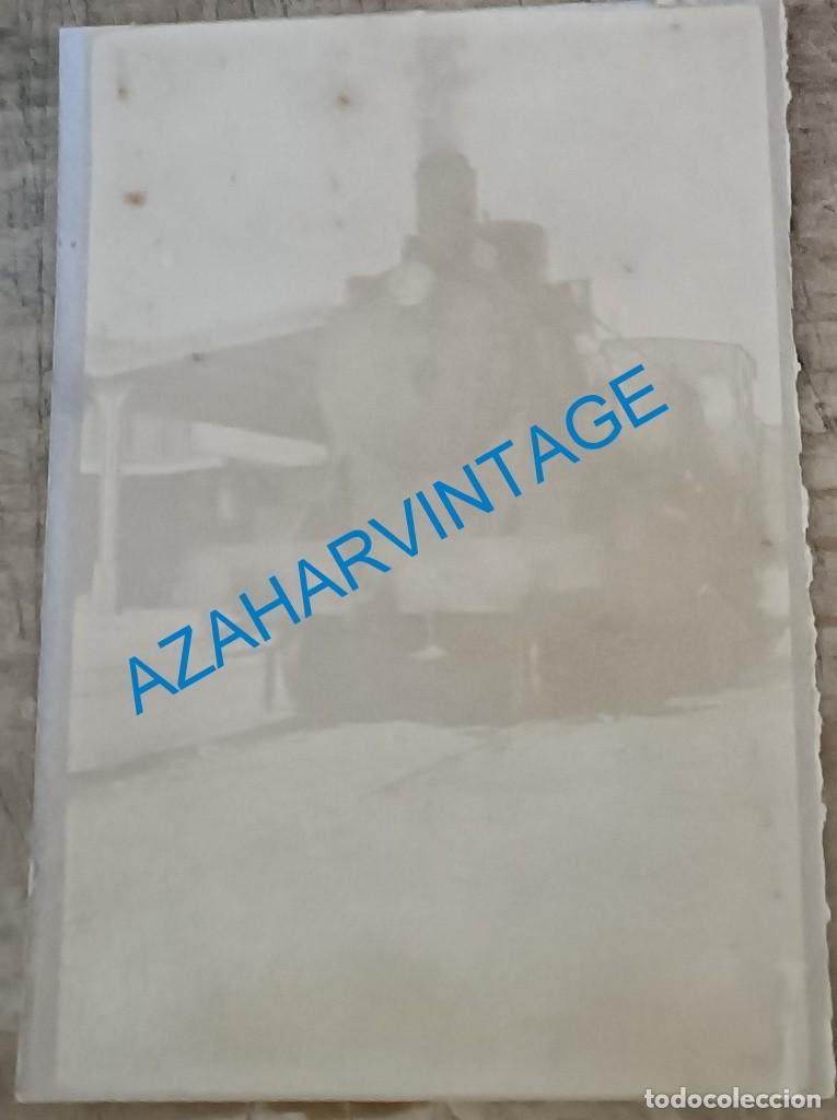 Fotograf&iacute;a antigua: ANTIGUA ALBUMINA, FERROCARRIL, LOCOMOTORA DE VAPOR, 45X65MM