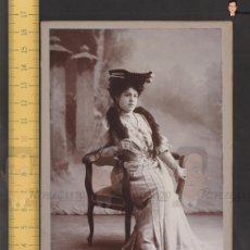 Fotografía antigua: RETRATO BELLA CHICA JOVEN / FOTO ANTIGUA CIRCA 1890 / GABINETE CABINET / F. STANCHINA BUENOS AIRES