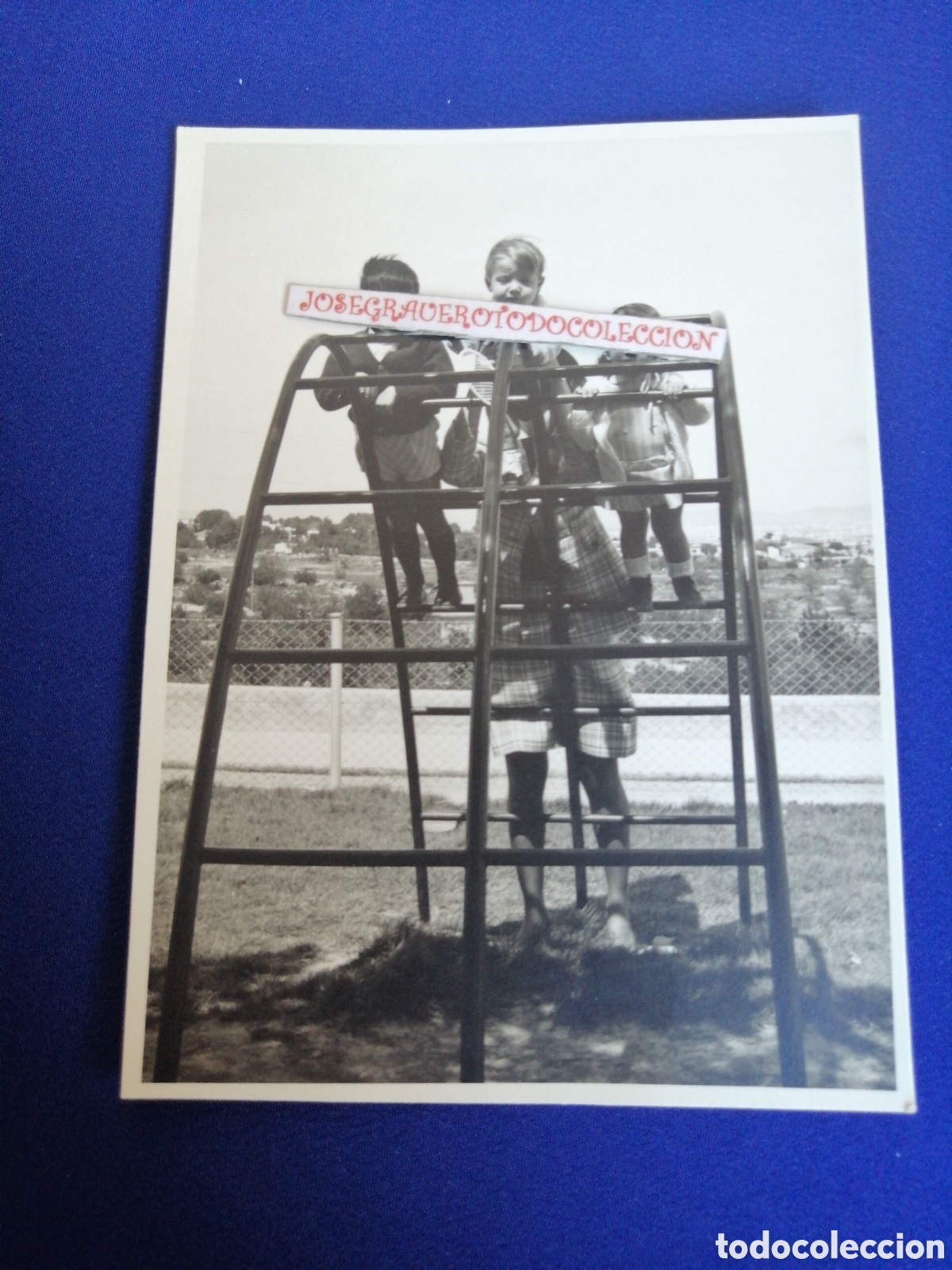 Photographie ancienne: NI&Ntilde;OS JUGANDO PARQUE FOTOGRAF&Iacute;A ANTIGUA