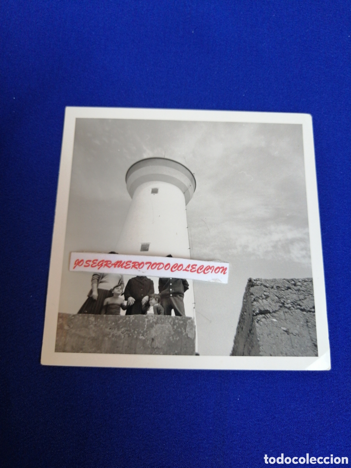 Alte Fotografie: FARO CON MODELOS FOTOGRAF&Iacute;A ANTIGUA