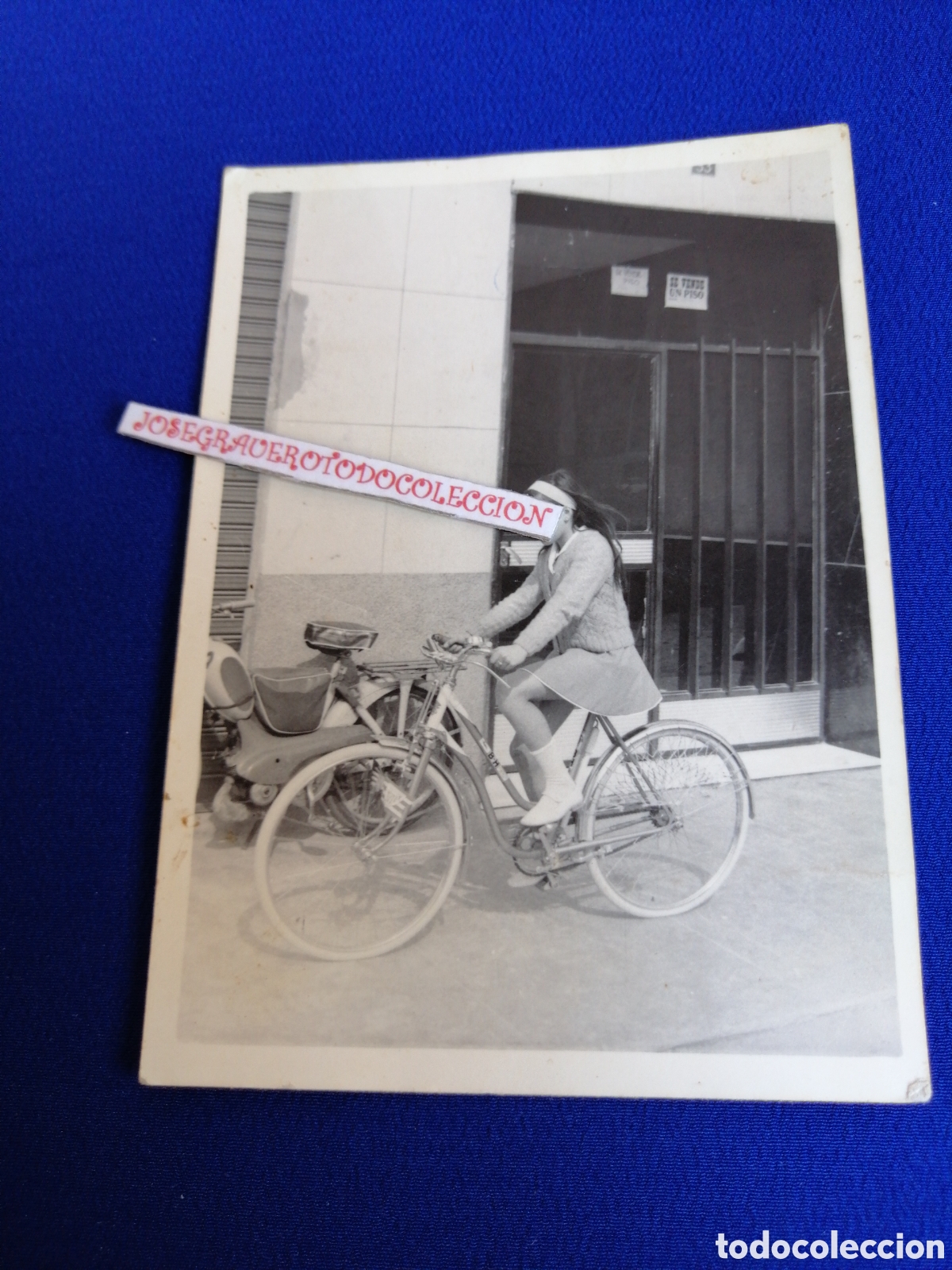 Fotograf&iacute;a antigua: BICICLETA BH CON NI&Ntilde;A MODELO FOTOGRAF&Iacute;A ANTIGUA