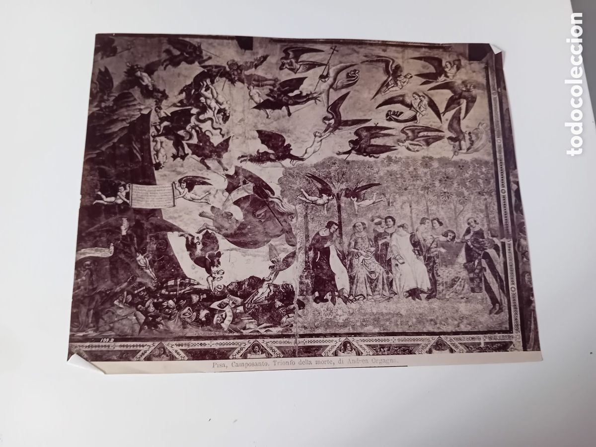 Antique Photography: Fotograf&iacute;a antigua. Pisa. Camposanto. Trionfo della morte, di Andrea Orgagna. Vant Lint.
