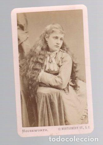 Fotografia antica: FOTOGRAFIA ALBUMINA CABINET PORTRAIT HOUSEWORTH. SAN FRANCISCO, CALIFORNIA