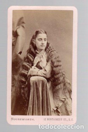 Fotografia antica: FOTOGRAFIA ALBUMINA CABINET PORTRAIT HOUSEWORTH. SAN FRANCISCO, CALIFORNIA