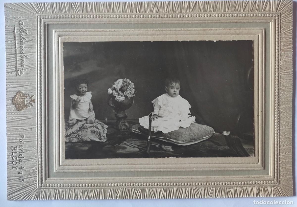 Alte Fotografie: ALCOY FOTOGRAFO MATARREDONA TAMA&Ntilde;O 20,5 X 14 CM. CARTON DURO