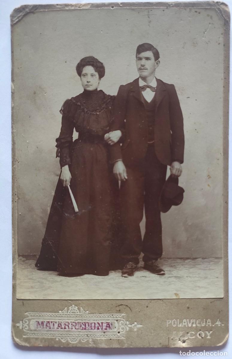 Fotografia antiga: ALCOY FOTOGRAFO MATARREDONA TAMA&Ntilde;O 10,5 X 16,5 CM. CARTON DURO