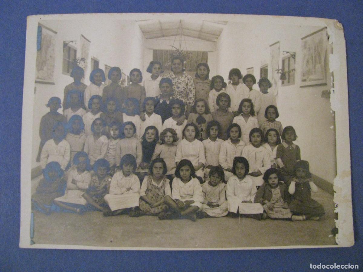 Antique Photography: ANTIGUA FOTO. COLEGIO DE NI&Ntilde;AS. TARJETAS CARCELLER. RAPIDAS. 12,5X8,5 CM.