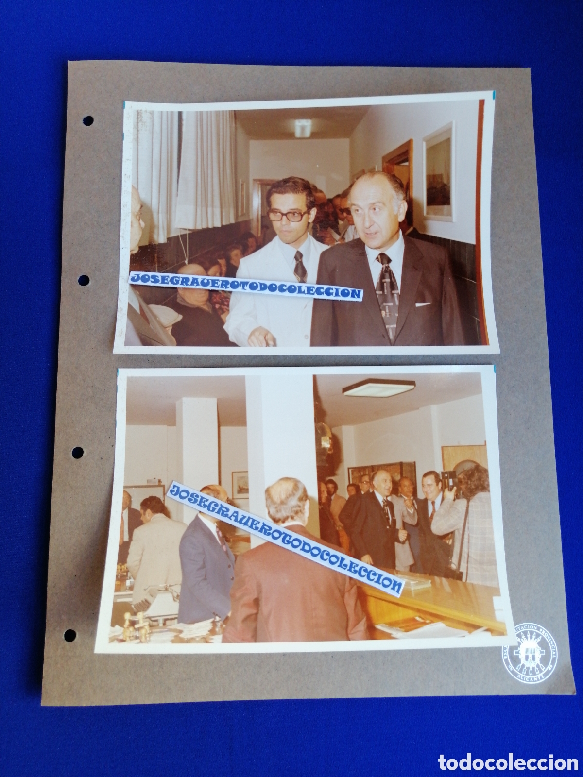 Fotografia antica: ALICANTE(CASA DEL MAR) MINISTRO TRABAJO LINICIO DE LA FUENTE 1974 SINDICATO &Eacute;POCA FRANQUISTA
