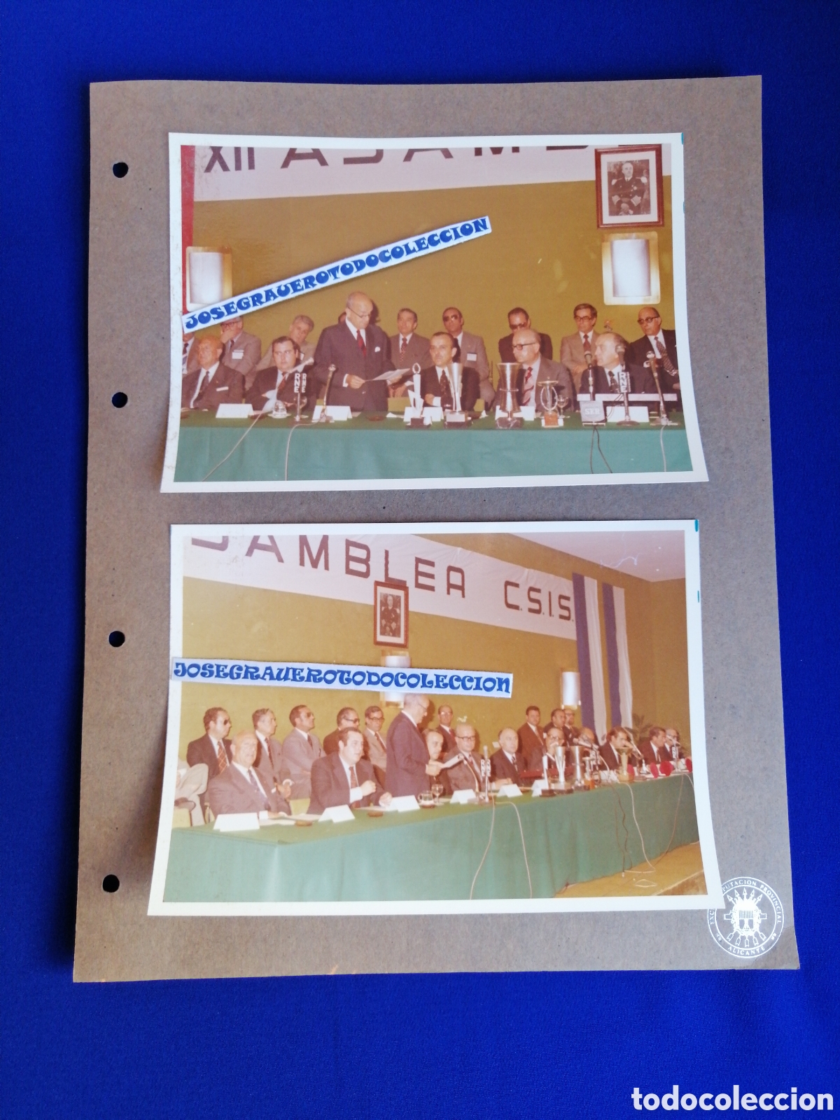 Alte Fotografie: ALICANTE(CASA DEL MAR) MTRO TRABAJO L. DE LA FUENTE 1974 SINDICATO RADIO NACIONAL &Eacute;POCA FRANQUISTA