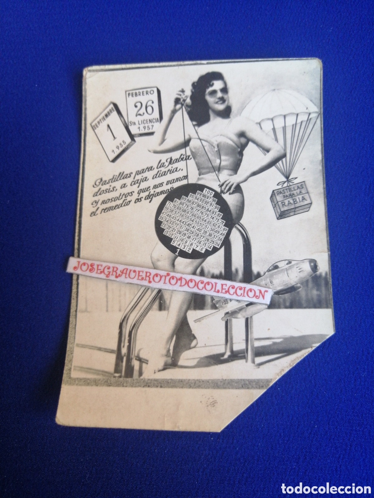 Fotografia antica: CARTEL PASTILLAS PARA LA RABIA(PUBLICIDAD) FOTOGRAF&Iacute;A ANTIGUA
