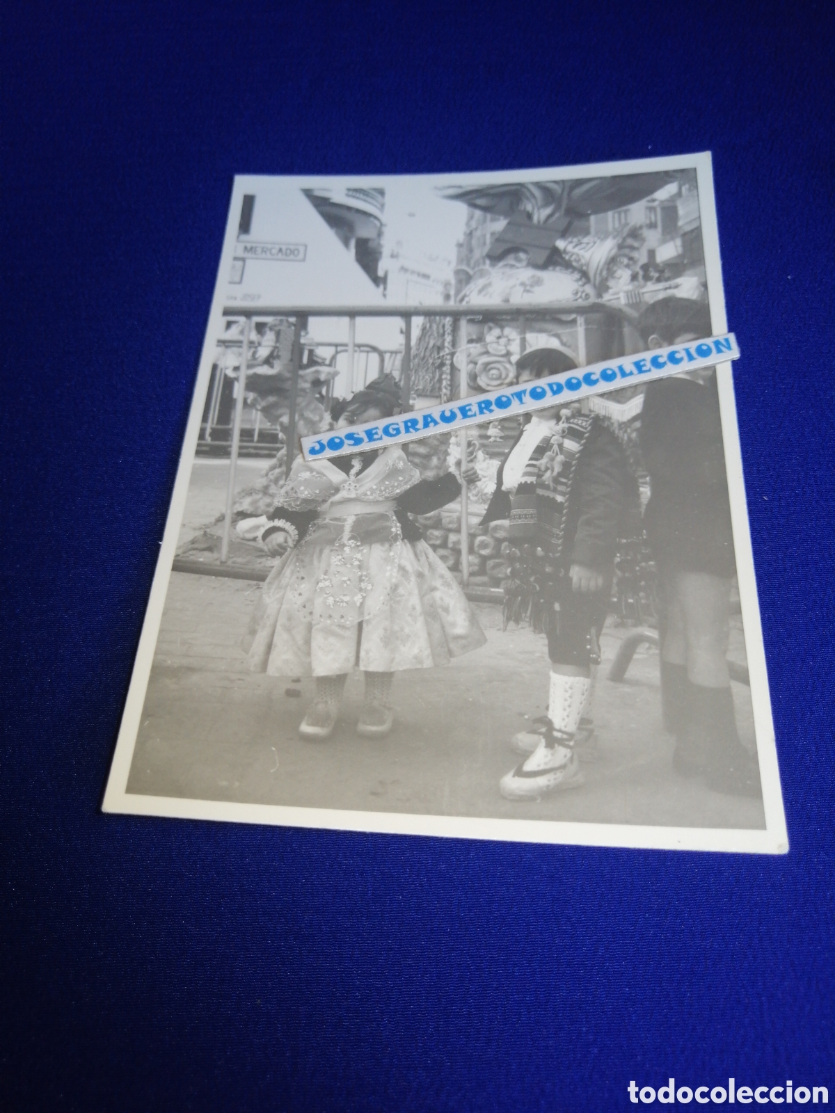 Fotografia antica: FALLEROS CON FALLA INFANTIL FOTOGRAF&Iacute;A ANTIGUA