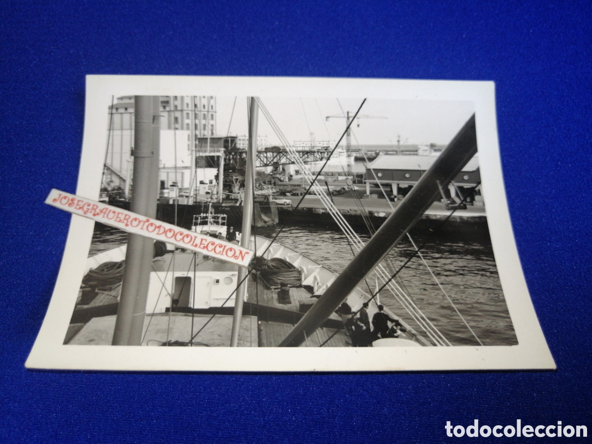 Alte Fotografie: BARCOS EN PUERTO FOTOGRAF&Iacute;A ANTIGUA