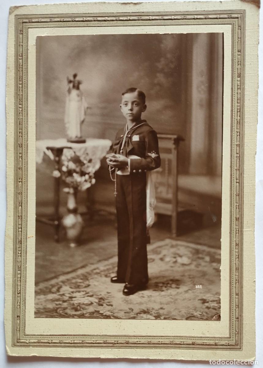 Antique Photography: ALCOY FOTOGRAFO LLORENS CARTON DURO TAMA&Ntilde;O 12 X 17 CM