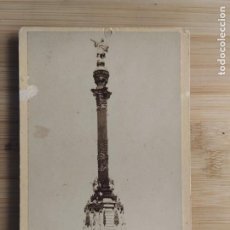 Fotografía antigua: BARCELONA-MONUMENTO A COLON-FOTOGRAFIA ALBUMINA ANTIGUA-VER FOTOS-(K-11.230)