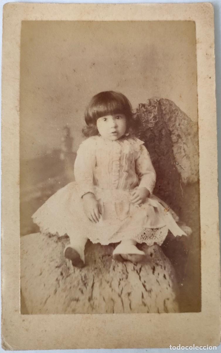Antique Photography: CARTA DE VISITA NI&Ntilde;A TAMA&Ntilde;O 6.5 X 10.5 CM
