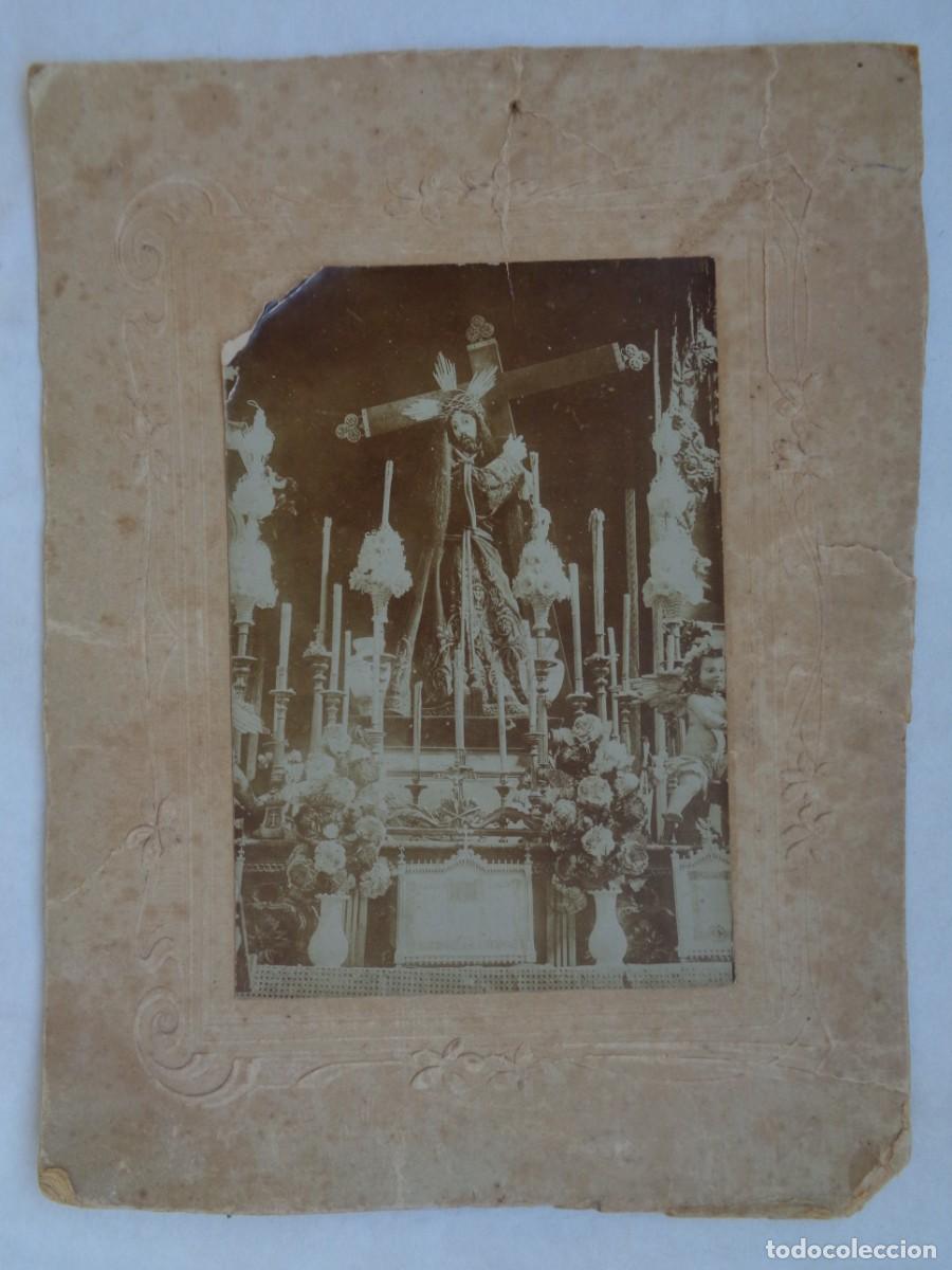 Fotograf&iacute;a antigua: SEMANA SANTA DE X ? : FOTO DE CRISTO NAZARENO. SIGLO XIX ....... 20 X 26 CM