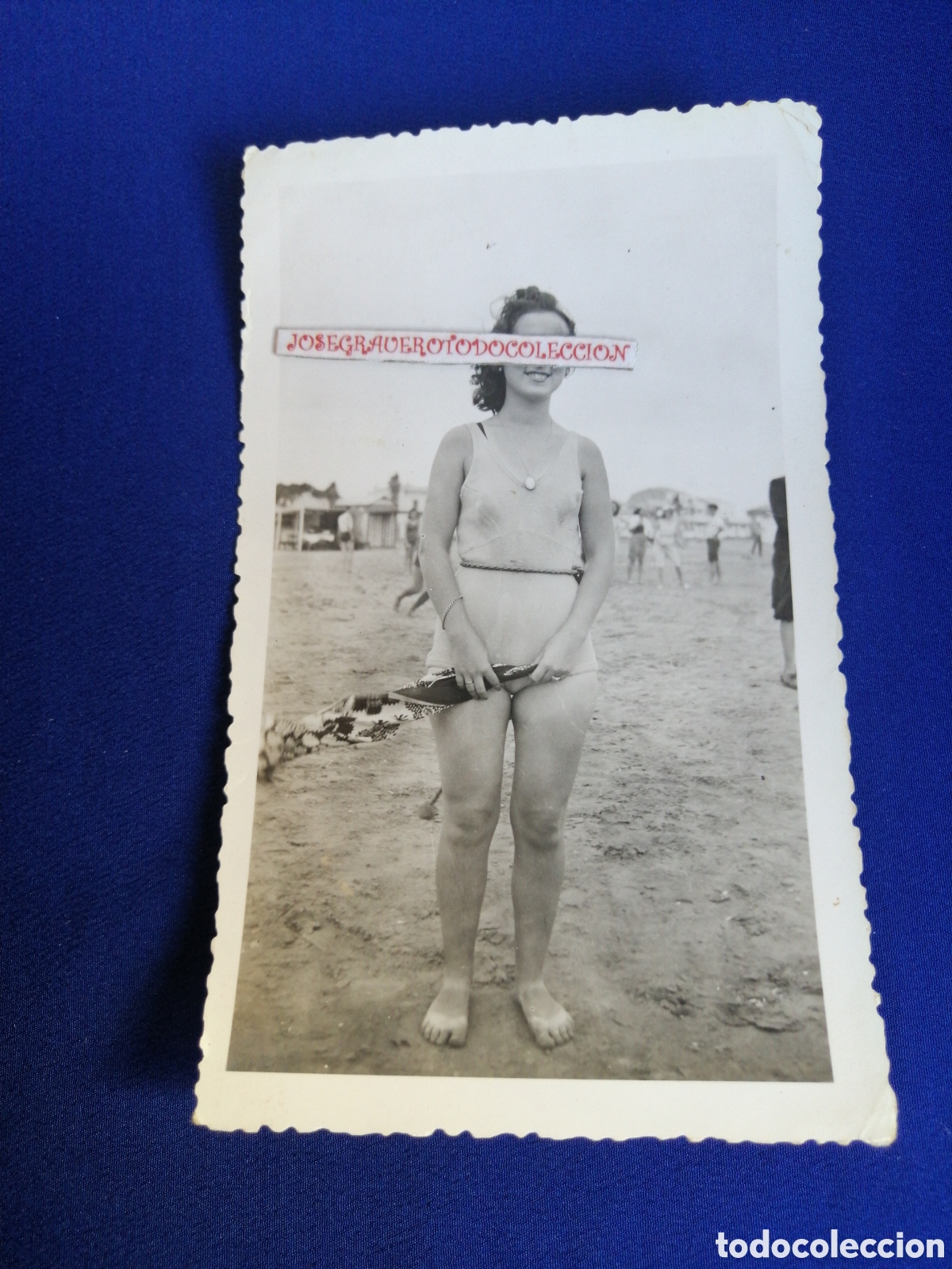 Fotografia antica: PLAYA MODELO EN BA&Ntilde;ADOR A&Ntilde;O 1942 FOTOGRAF&Iacute;A ANTIGUA