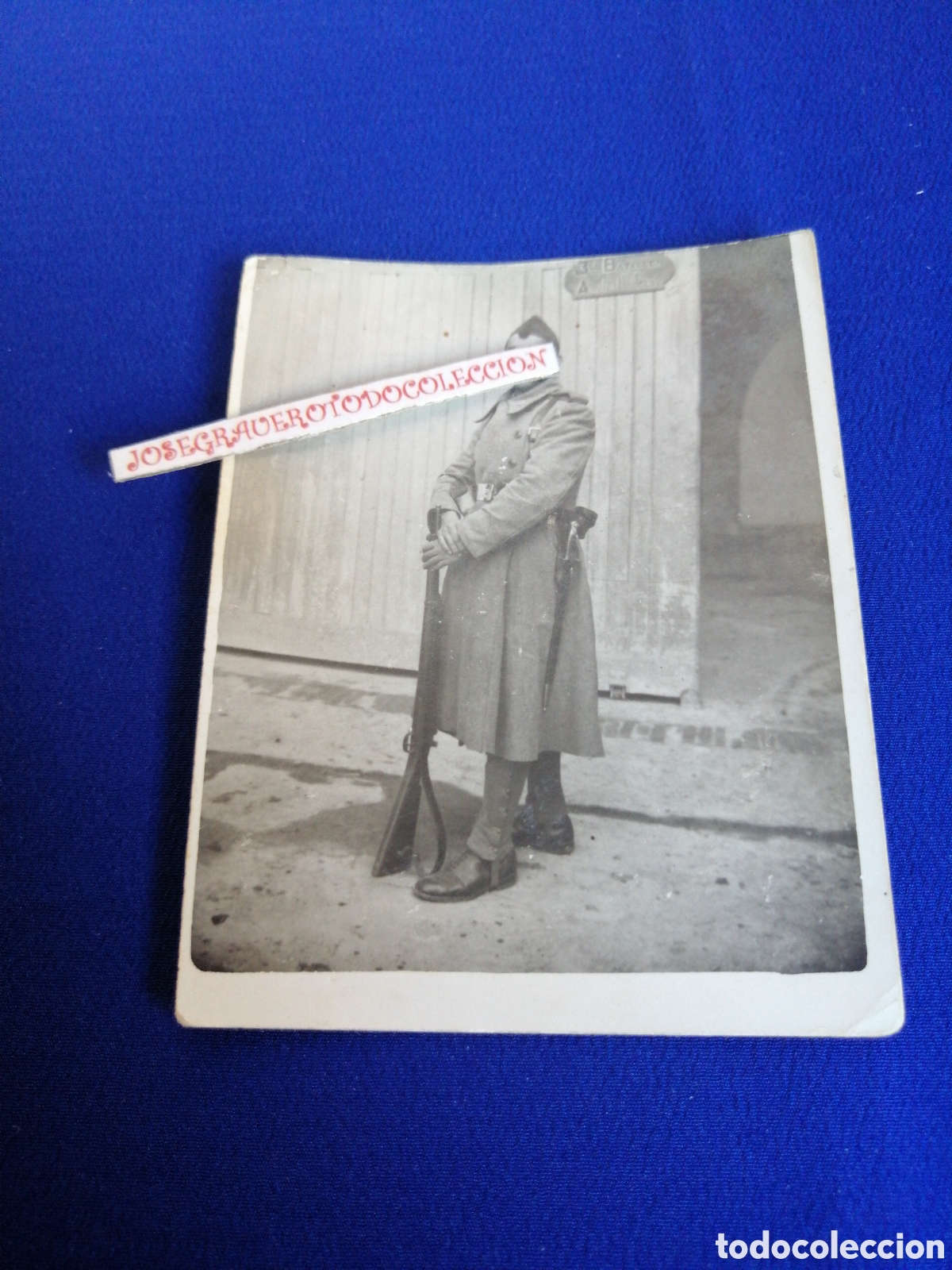 Fotograf&iacute;a antigua: SOLDADO EJ&Eacute;RCITO ESPA&Ntilde;OL POSANDO FOTOGRAF&Iacute;A ANTIGUA