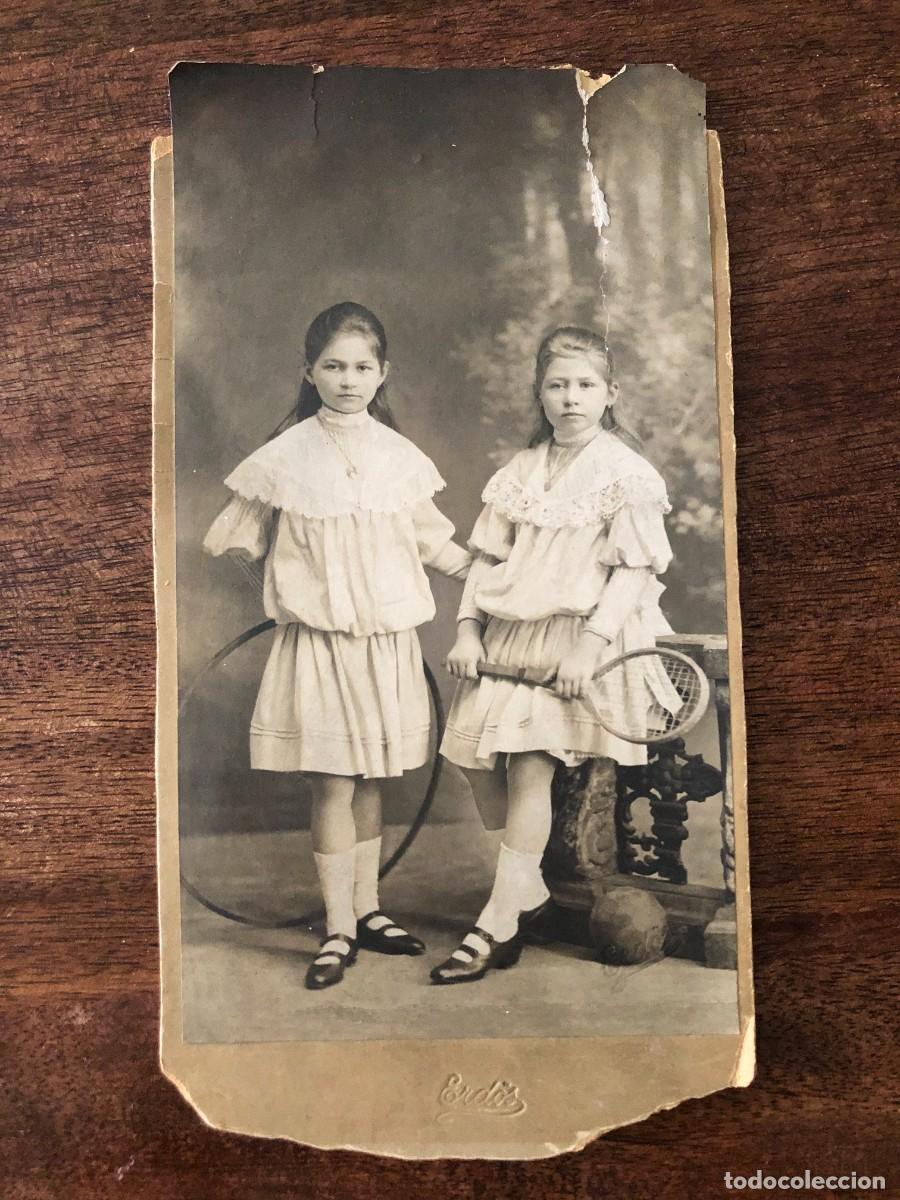 Antique Photography: ANTIGUA FOTOGRAF&Iacute;A ALB&Uacute;MINA. RETRATO NI&Ntilde;AS DEPORTE. FOT&Oacute;GRAFO ERDOS S&Aacute;NDOZ. BUDAPEST.