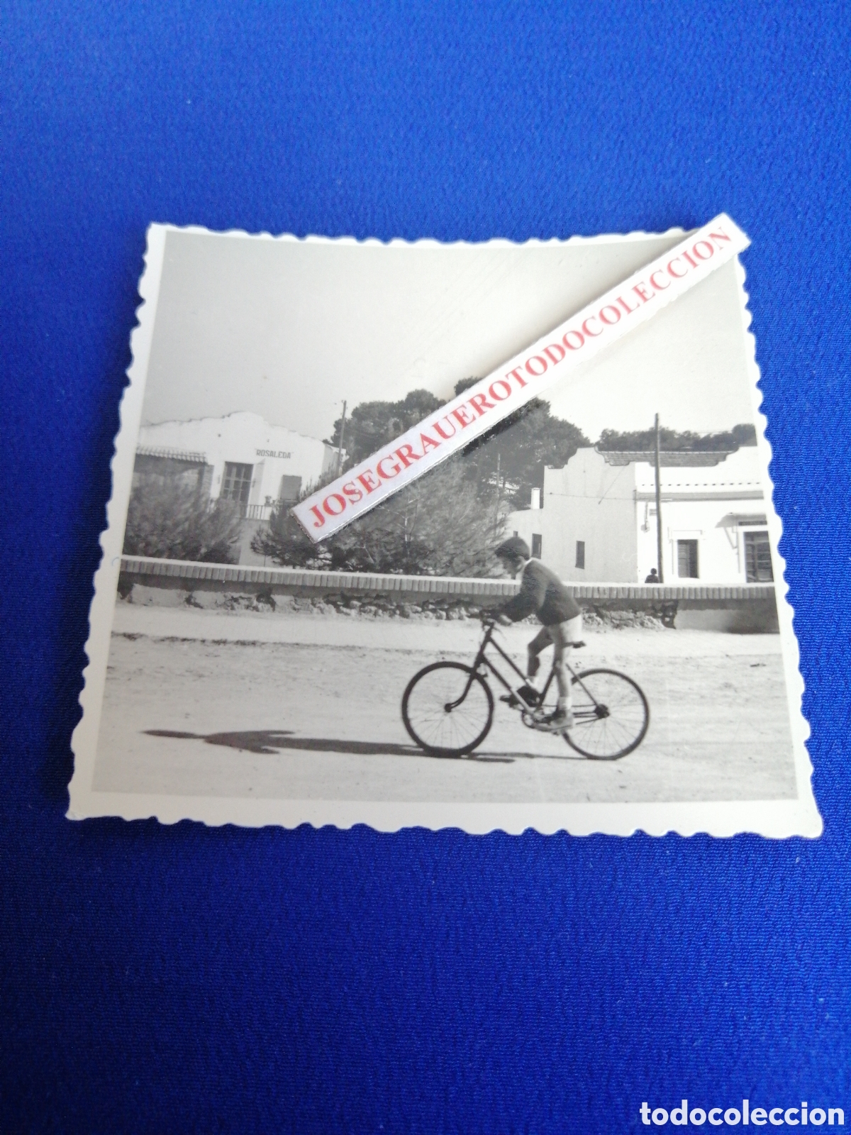 Antique Photography: CICLISTA NI&Ntilde;O - CASA ROSALEDA A&Ntilde;O 1961 FOTOGRAF&Iacute;A ANTIGUA