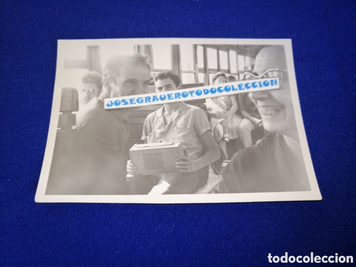 Fotograf&iacute;a antigua: TREN VAGON CON VIAJEROS MALETA FOTOGRAF&Iacute;A ANTIGUA