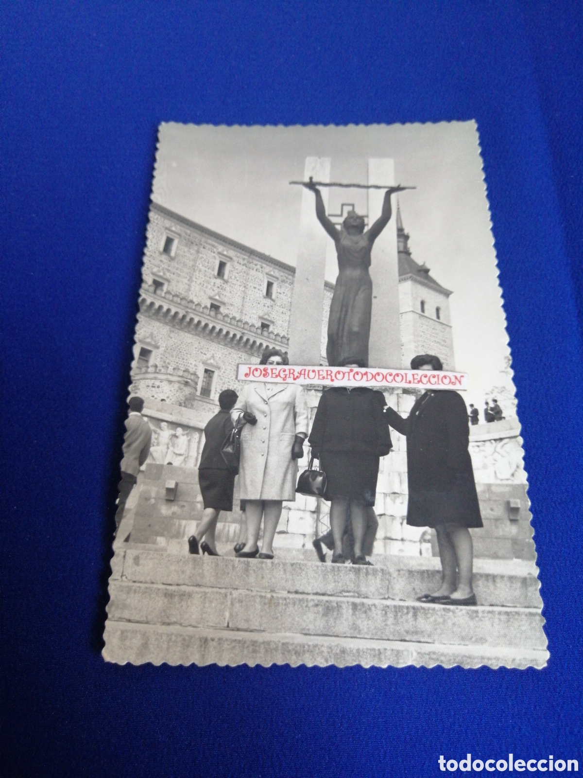 Fotografia antiga: ALC&Aacute;ZAR DE TOLEDO MUNUMENTO - A&Ntilde;O 1957 FOTOGRAF&Iacute;A ANTIGUA CON SELLO FOTOGRAFICO ALZIRA