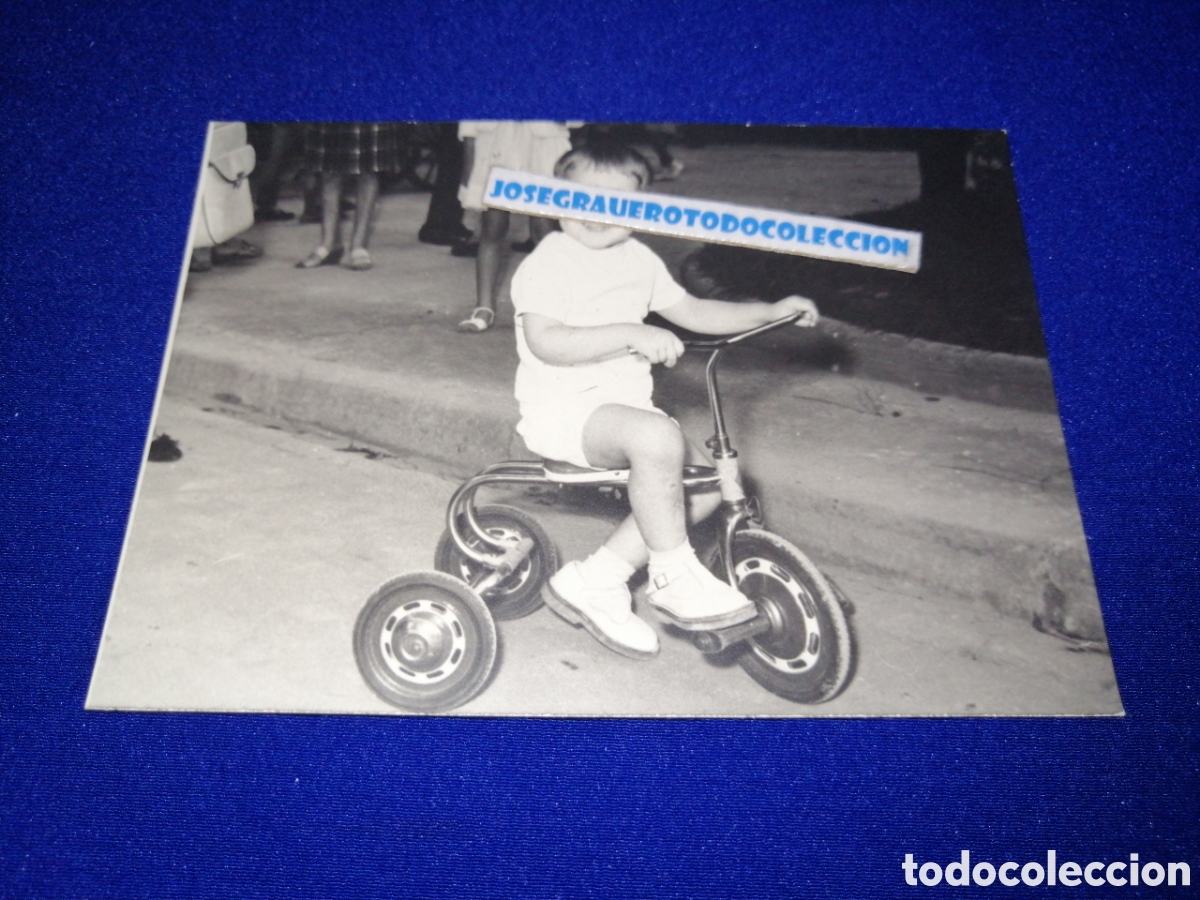 Fotograf&iacute;a antigua: NI&Ntilde;O CON BICICLETA FOTOGRAF&Iacute;A ANTIGUA