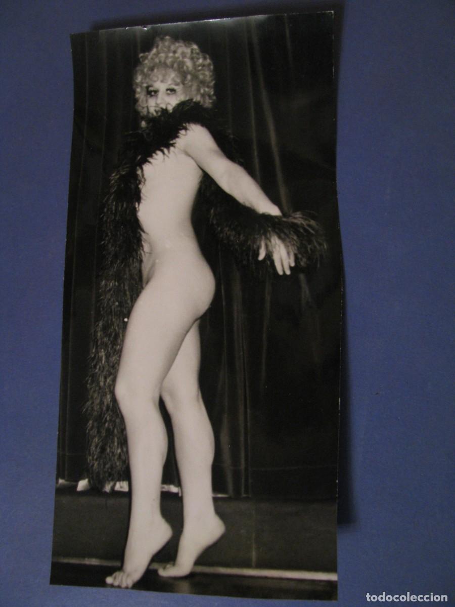 Fotograf&iacute;a antigua: FOTOGRAF&Iacute;A, BAILARINA, VEDETTE. 22X11 CM. PAPEL RECORTADA, DEDICADA.