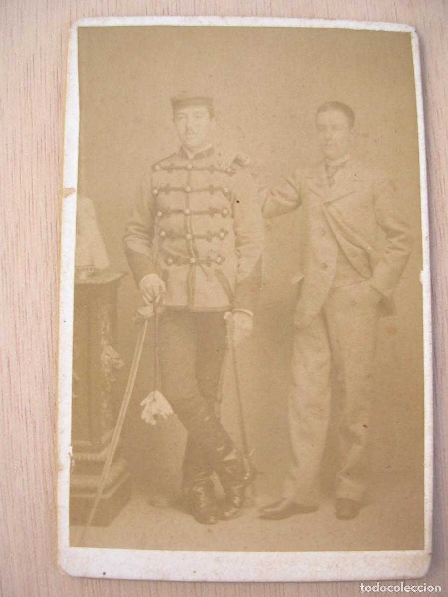 Antique Photography: FOTO FOTOGRAFIA ANTIGUA, MILITAR Y PAISANO, ALBUMINA