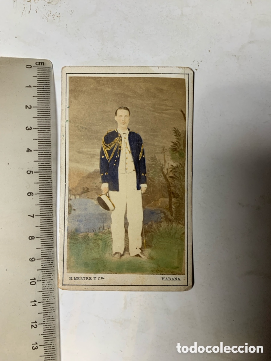Fotograf&iacute;a antigua: FOTO ALBUMINA. JOVEN Y APUESTO MILITAR. N. MESTRE Y C&Iacute;A, FOT. HABANA.