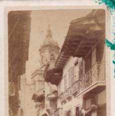 Fotografía antigua: FOTOGRAFIA EN ALBUMINA TIPO CARTE VISITE DE FUENTERRABIA, GIPUZKOA. SIGLO XIX