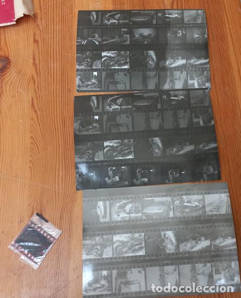 Antique Photography: CLICHES DE FOTOGRAFIAS EN PAPEL + NEGATIVO DE 35 MM. PILOTOS COCHES MOTOS, HACIA 1980