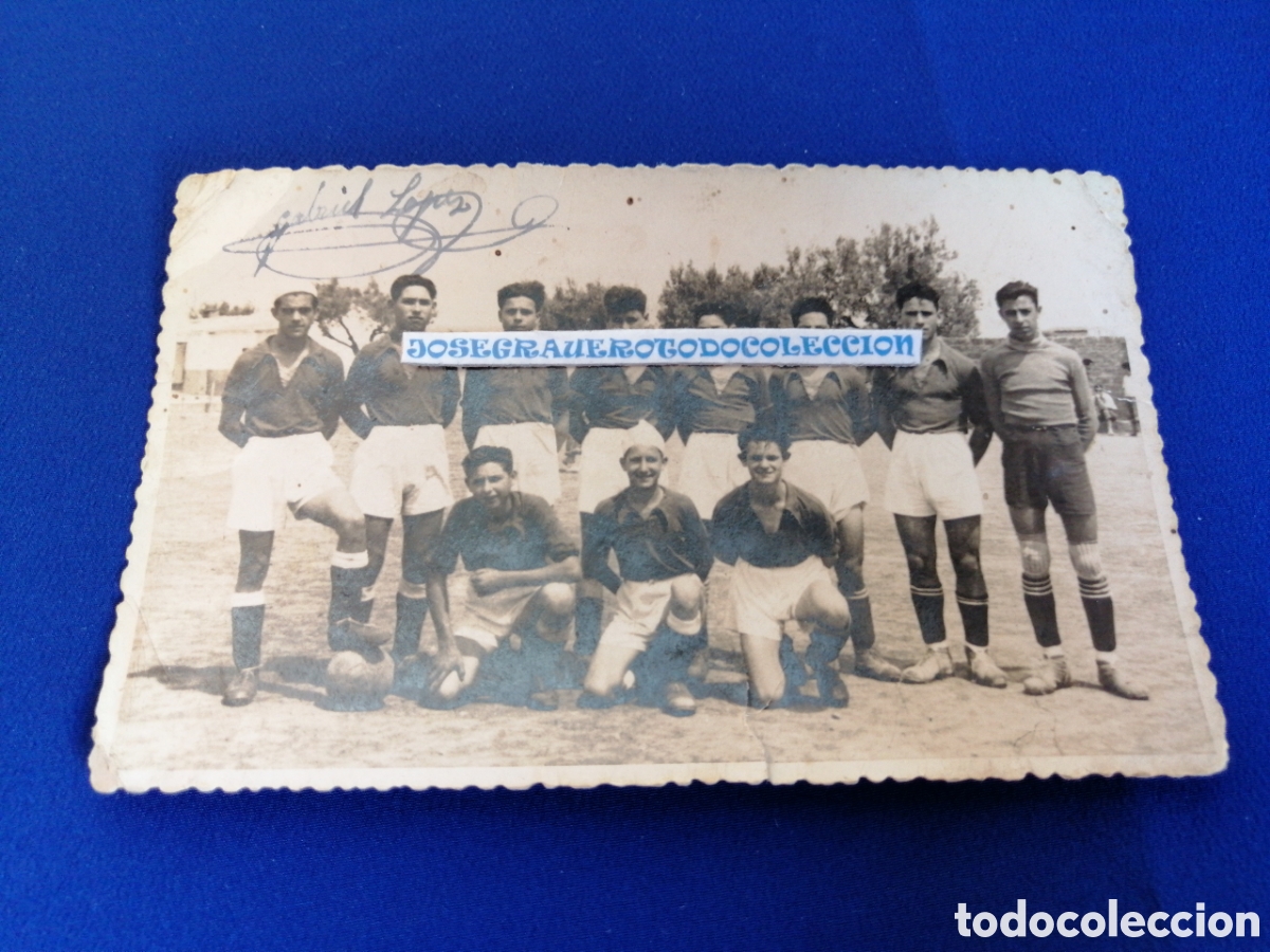 Alte Fotografie: F&Uacute;TBOLISTAS FOTOGRAF&Iacute;A ANTIGUA CON FIRMAS