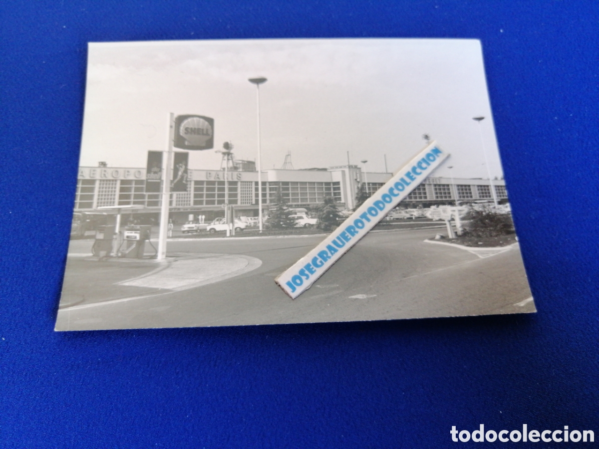 Alte Fotografie: PARIS-AEROPUERTO DE PAR&Iacute;S A&Ntilde;O 1968 GASOLINERA SHELL FOTOGRAF&Iacute;A ANTIGUA