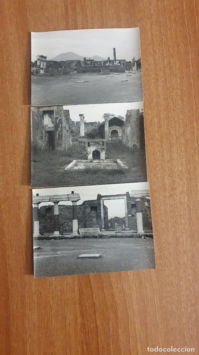 Fotograf&iacute;a antigua: LOTE 3 FOTOS ANTIGUAS RUINAS DE POMPEYA.