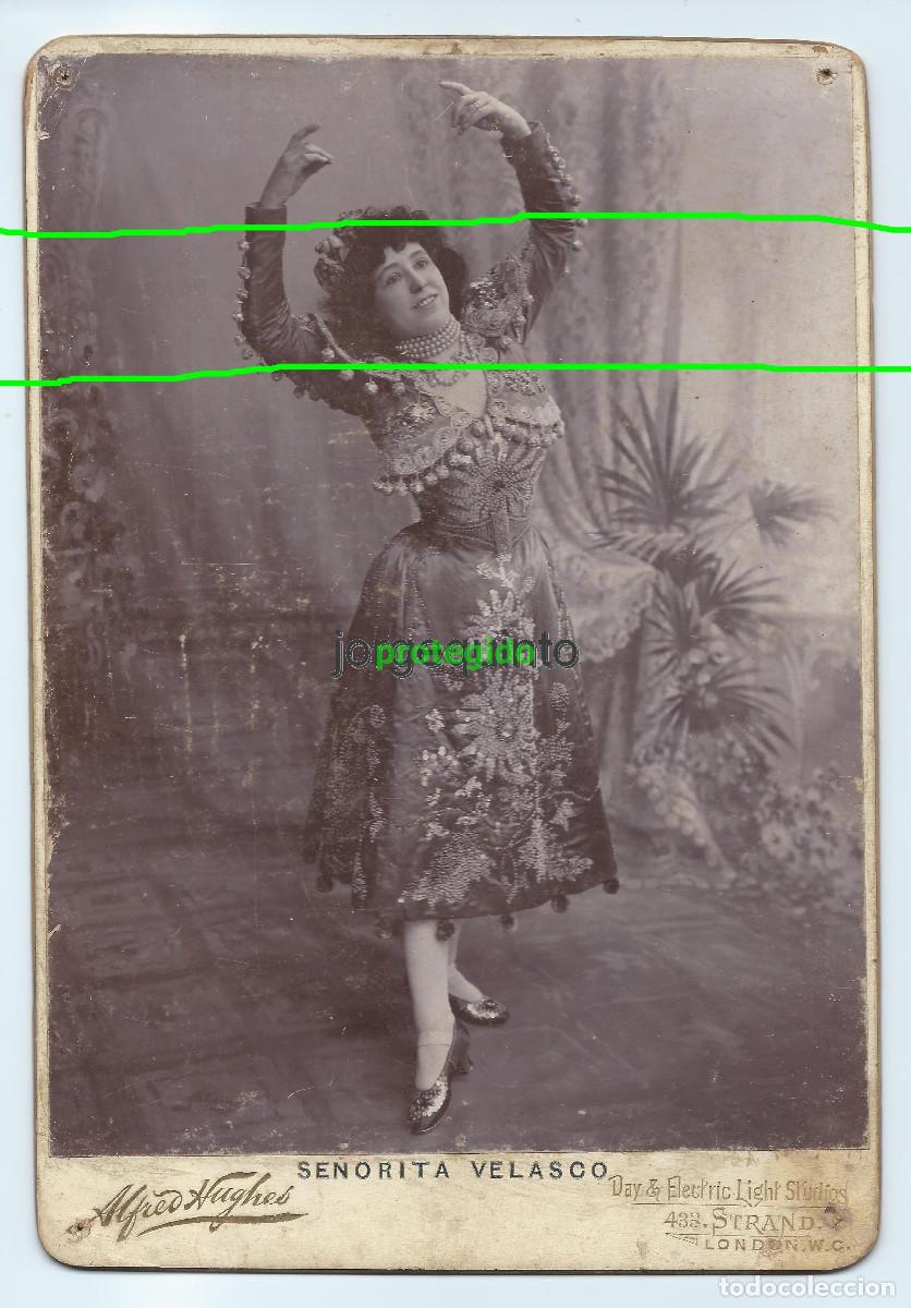 Photographie ancienne: LAS SE&Ntilde;ORITAS VELASCO. LLAMADAS *LAS CAMELIAS*. FOT&Oacute;GRAFO ALFRED HUGHES, LONDRES.