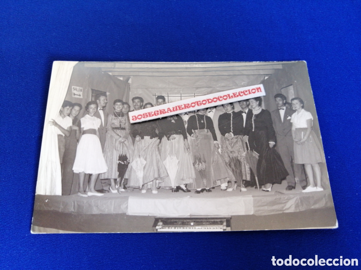 Antique Photography: OBRA DE TEATRO A&Ntilde;O 1957 ACTORES FOTOGRAF&Iacute;A ANTIGUA