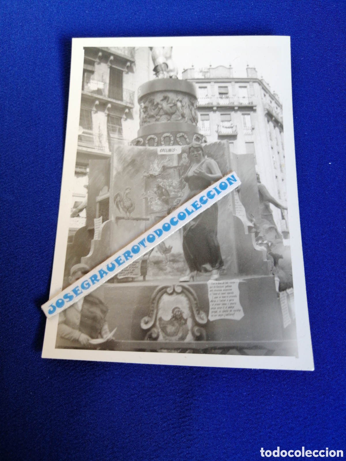 Fotograf&iacute;a antigua: FALLA CADIZ - LITERATO AZORIN A&Ntilde;O 1960 ARTISTA VICENTE SANCHO FOTOGRAF&Iacute;A ANTIGUA