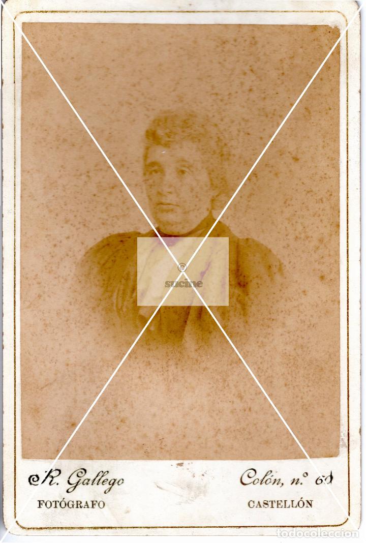 Fotograf&iacute;a antigua: FOTOGRAFIA ORIGINAL DE ESTUDIO SE&Ntilde;ORA TAMA&Ntilde;O 11X16