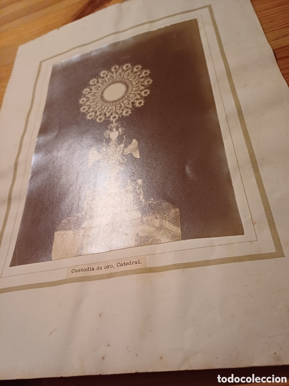 Fotografia antica: Lamina con foto Custodia de oro Catedral de Girona 26x35cm Joan Marti Centelles
