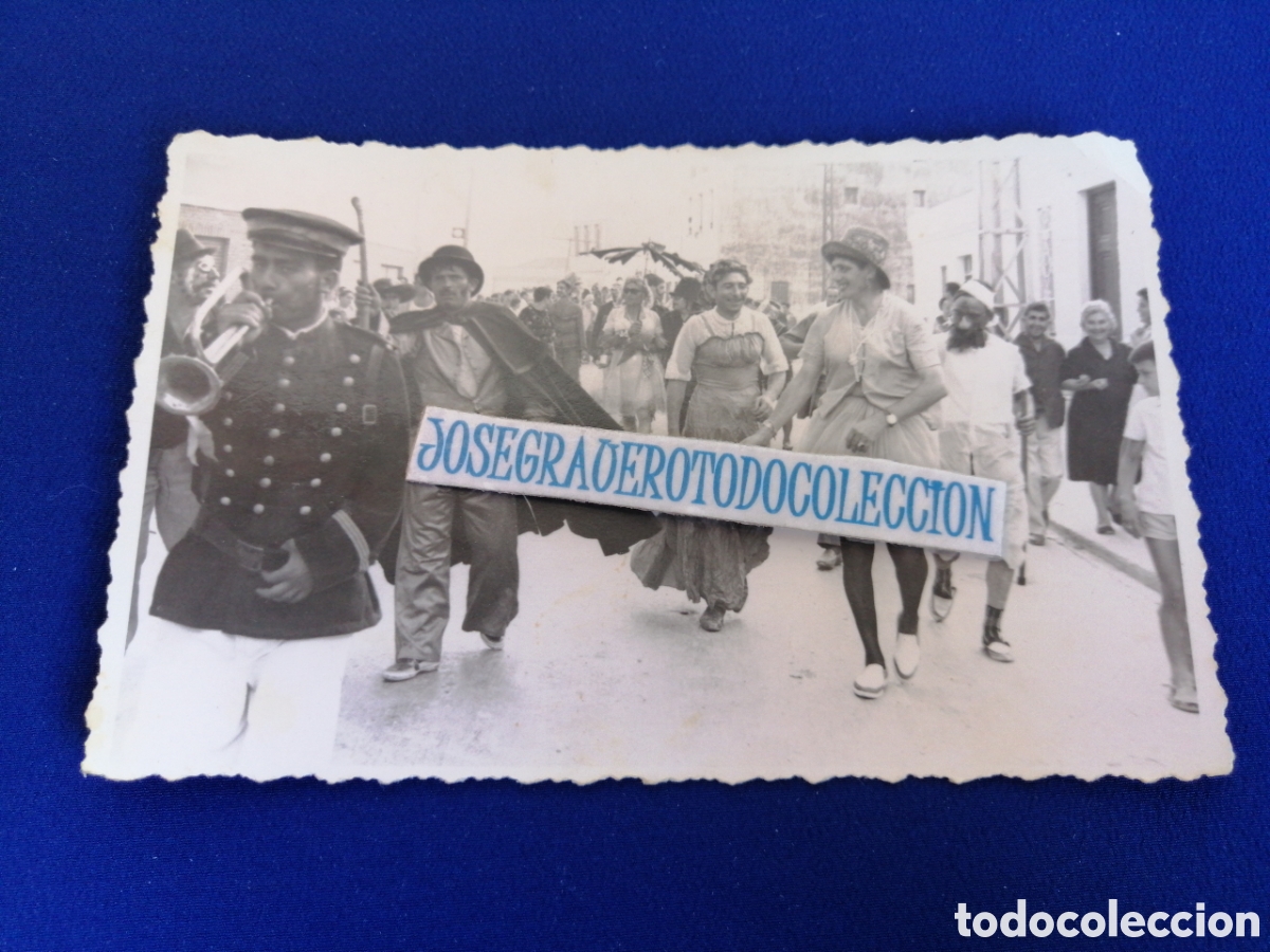 Fotografia antica: FIESTAS PATRONALES DISFRACES FOTOGRAF&Iacute;A ANTIGUA CON SELLO FOTO JOSE G&Oacute;MEZ (BENIMAMET) VALENCI