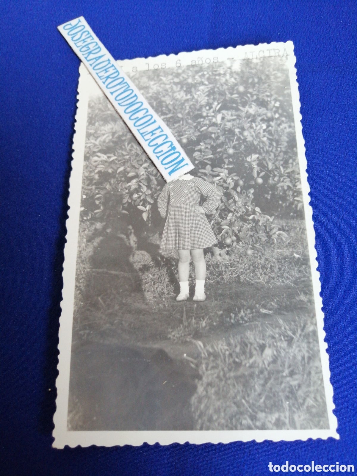 Fotografia antiga: NI&Ntilde;A MODELO POSANDO (ALZIRA) 1944 FOTOGRAF&Iacute;A ANTIGUA