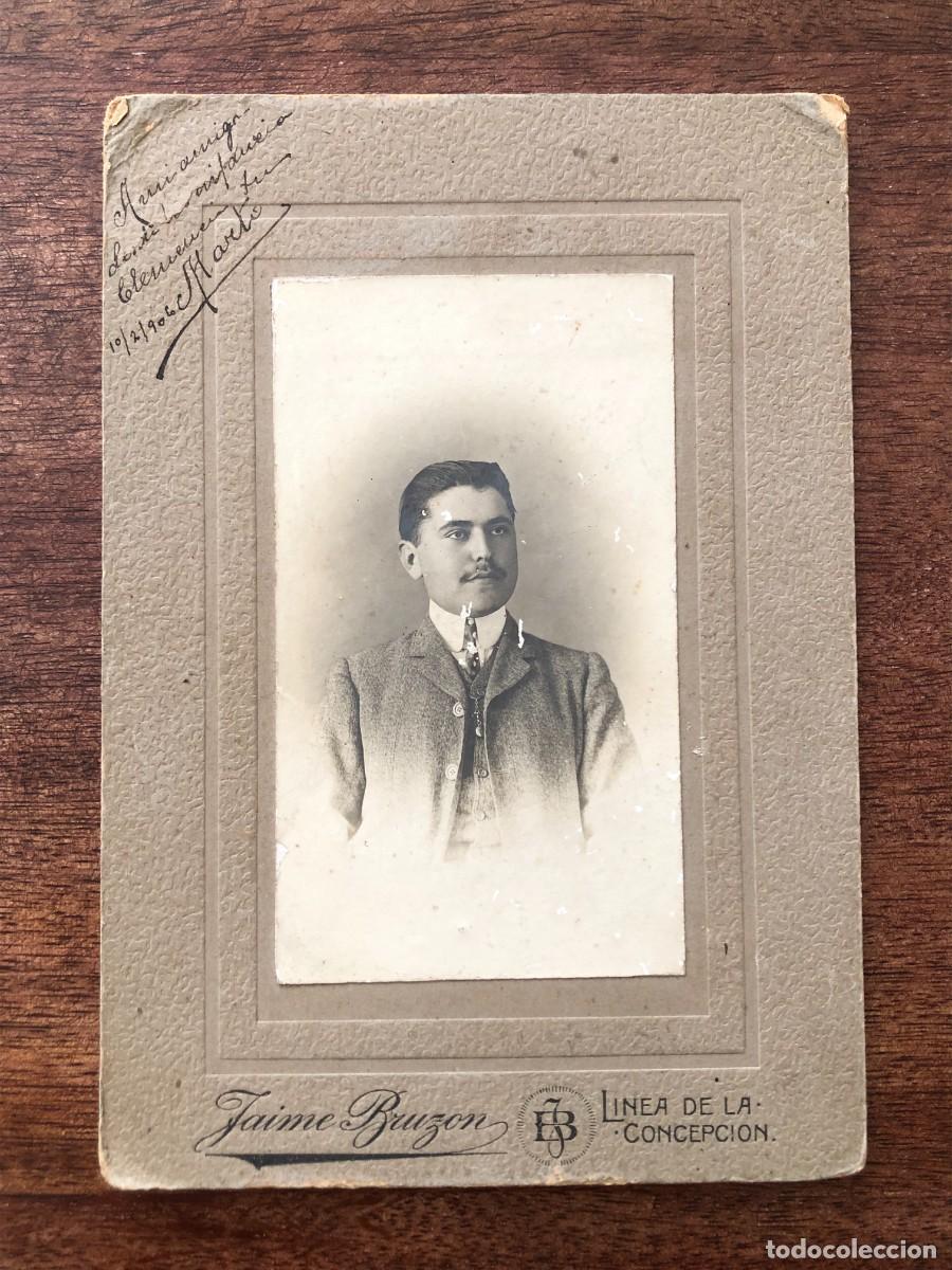 Antique Photography: ANTIGUA FOTOGRAF&Iacute;A ORIGINAL ALB&Uacute;MINA. RETRATO JAIME BRUZ&Oacute;N. LINEA DE LA CONCEPCI&Oacute;N, CADIZ. A&Ntilde;O 1906