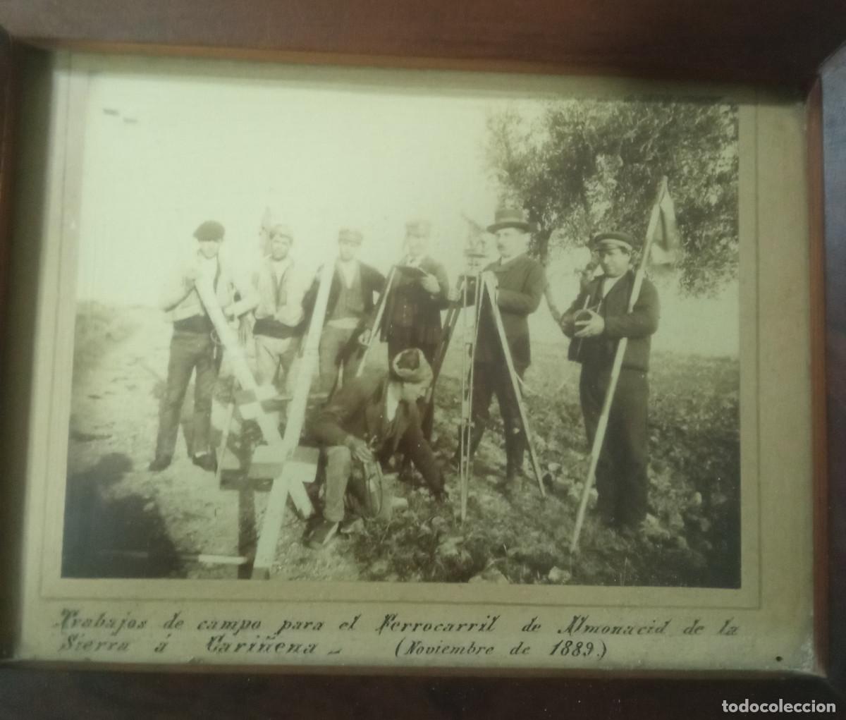 Fotograf&iacute;a antigua: Trabajos de campo para el ferrocarril de Almonacid de la Sierra a Cari&ntilde;ena noviembre 1889
