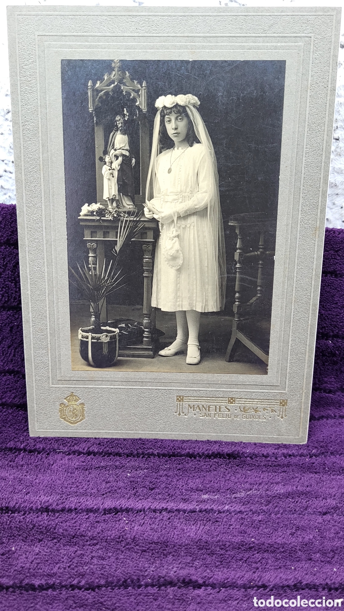 Fotografia antica: Fotograf&iacute;a antigua alb&uacute;mina retrato de una Ni&ntilde;a