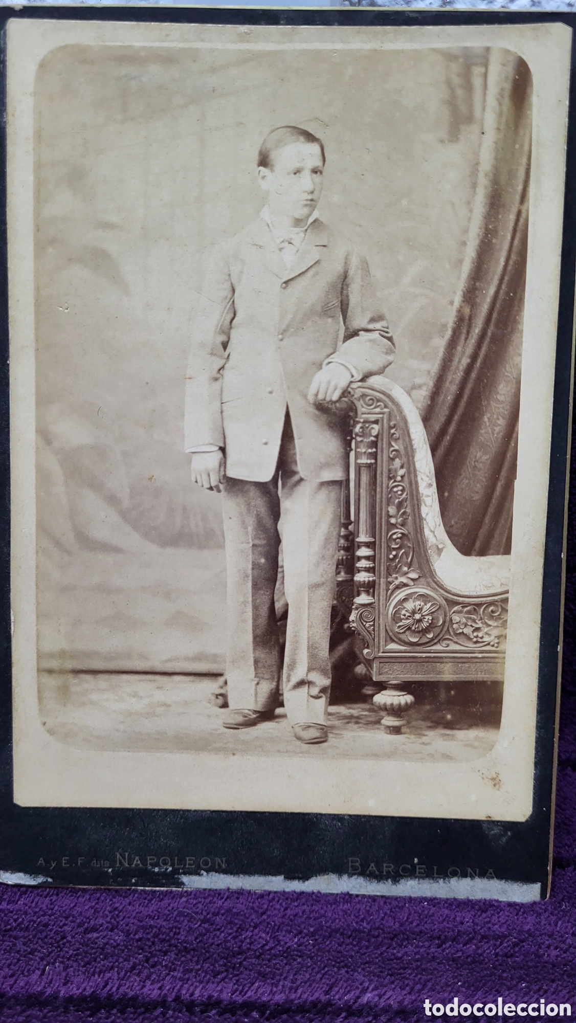 Fotografia antica: Fotograf&iacute;a antigua alb&uacute;mina retrato de un Se&ntilde;or