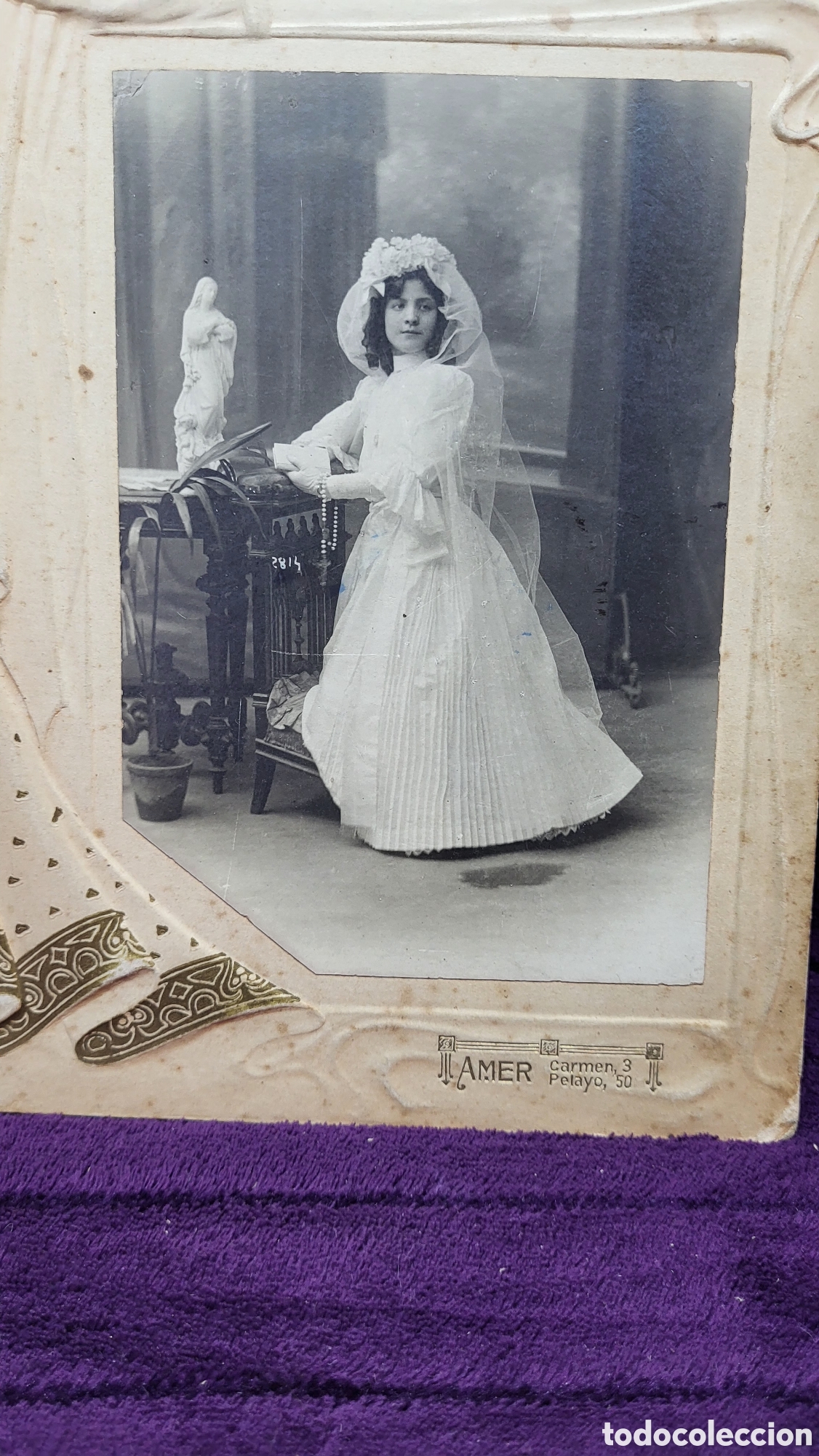Fotografia antica: Fotograf&iacute;a antigua alb&uacute;mina retrato de una Se&ntilde;ora
