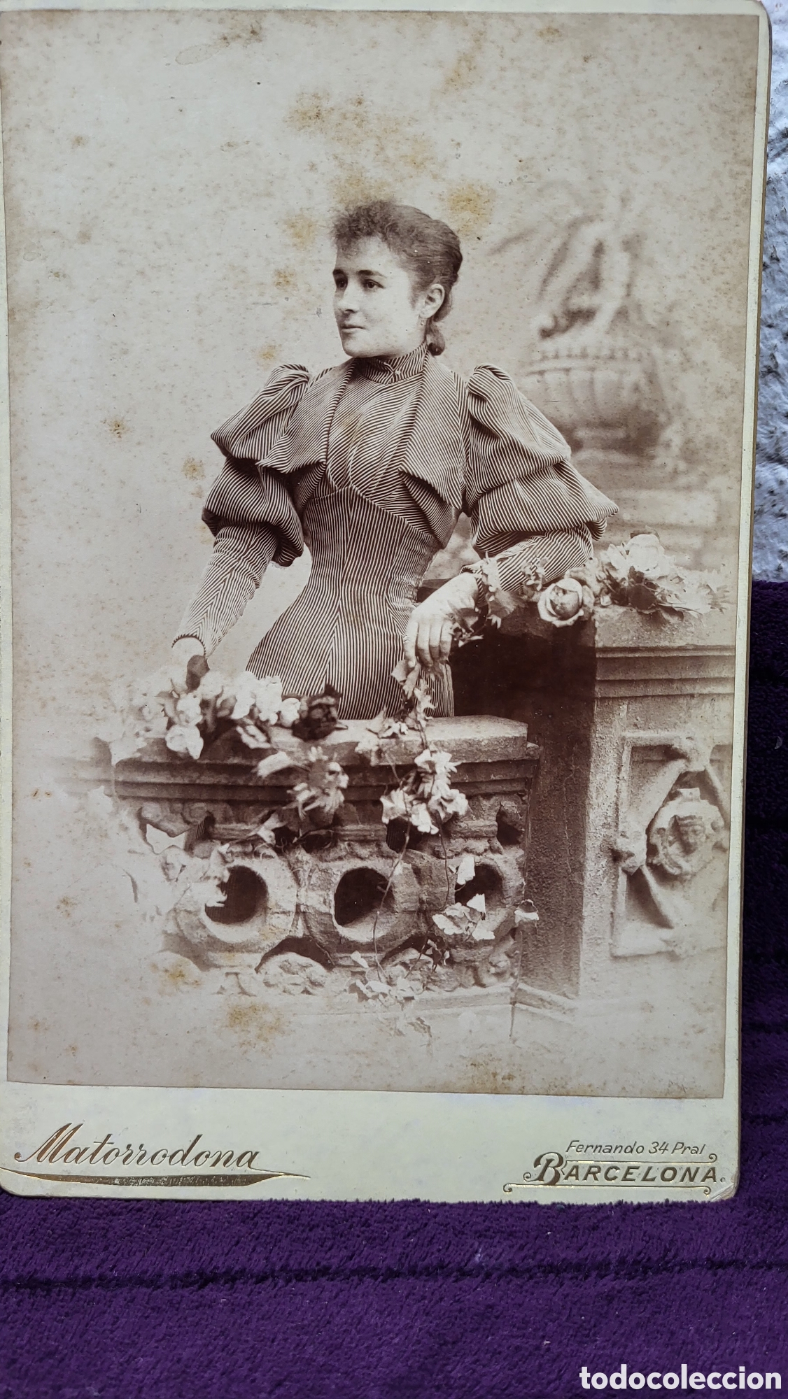 Fotografia antica: Fotograf&iacute;a antigua alb&uacute;mina retrato de una Se&ntilde;ora