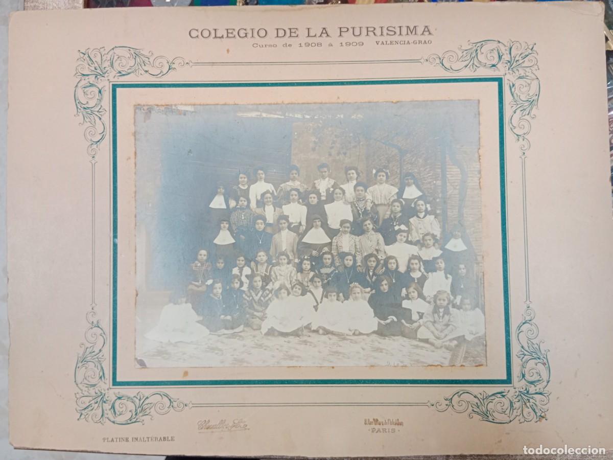 Fotografia antica: ANTIGUA FOTOGRAFIA CHEVALLIER - CURSO 1908 1909 - COLEGIO LA PURISIMA - VALENCIA GRAO
